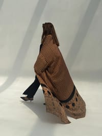 Bisht Pure Silk Handblock Abaya M7 thumb 1