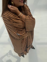 Bisht Pure Silk Handblock Abaya M7 thumb 4