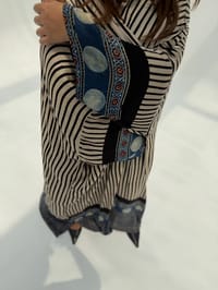 Bisht Pure Silk Handblock Abaya M5 thumb 9