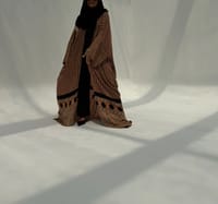 Bisht Pure Silk Handblock Abaya M7 thumb 5