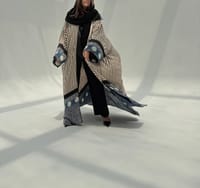 Bisht Pure Silk Handblock Abaya M5 thumb 11