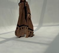 Bisht Pure Silk Handblock Abaya M6 thumb 8
