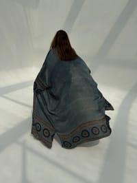 Bisht Pure Silk Handblock Abaya M8 thumb 2