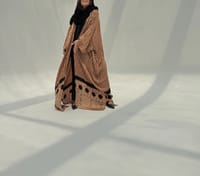 Bisht Pure Silk Handblock Abaya M7 thumb 10