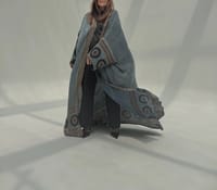 Bisht Pure Silk Handblock Abaya M8 thumb 7