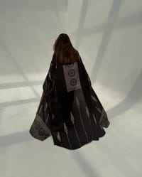 Bisht Pure Silk Handblock Abaya M11 thumb 1