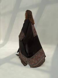 Bisht Pure Silk Handblock Abaya M12 thumb 2