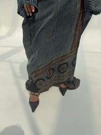 Bisht Pure Silk Handblock Abaya M9 thumb 4