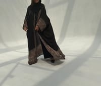 Bisht Pure Silk Handblock Abaya M12 thumb 6