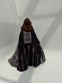 Bisht Pure Silk Handblock Abaya M15 thumb 9