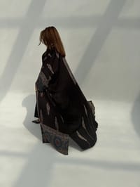 Bisht Pure Silk Handblock Abaya M11 thumb 6