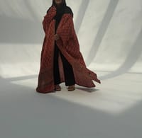 Bisht Pure Silk Handblock Abaya C15 thumb 1