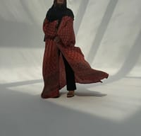 Bisht Pure Silk Handblock Abaya C15 thumb 5
