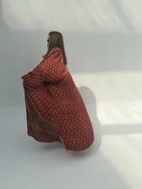 Bisht Pure Silk Handblock Abaya C15 thumb 9