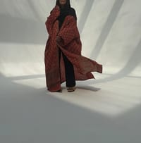 Bisht Pure Silk Handblock Abaya C15 thumb 7