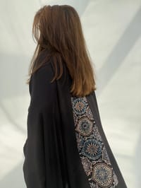 Bisht Pure Silk Handblock Abaya C13 thumb 3