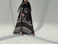 Bisht Pure Silk Handblock Abaya C3 thumb 3