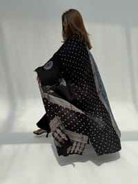 Bisht Pure Silk Handblock Abaya C3 thumb 2