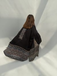 Bisht Pure Silk Handblock Abaya C13 thumb 6