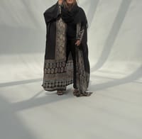 Bisht Pure Silk Handblock Abaya C13 thumb 10