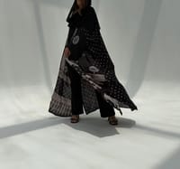 Bisht Pure Silk Handblock Abaya C3 thumb 9