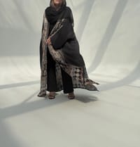 Bisht Pure Silk Handblock Abaya C13 thumb 7