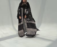 Bisht Pure Silk Handblock Abaya C3 thumb 11