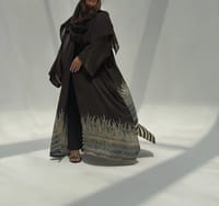 Bisht Pure Silk Handblock Abaya C5 thumb 9