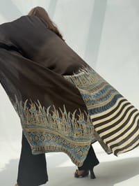 Bisht Pure Silk Handblock Abaya C5 thumb 8
