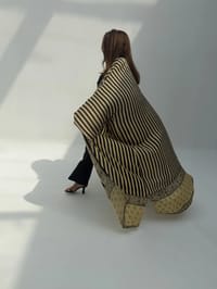 Bisht Pure Silk Handblock Abaya C11 thumb 2