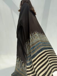 Bisht Pure Silk Handblock Abaya C5 thumb 11