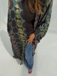 Bisht Pure Silk Handblock Abaya U 8 thumb 5