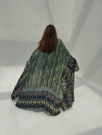 Bisht Pure Silk Handblock Abaya U 8 thumb 3