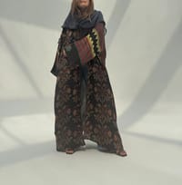 Bisht Pure Silk Handblock Abaya U16 thumb 2