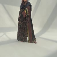 Bisht Pure Silk Handblock Abaya U16 thumb 9