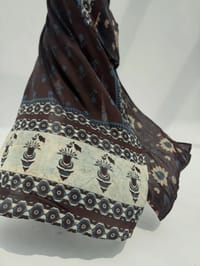 Bisht Pure Silk Handblock Abaya U 5 thumb 4