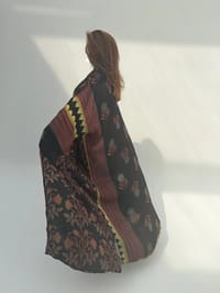 Bisht Pure Silk Handblock Abaya U16 thumb 7