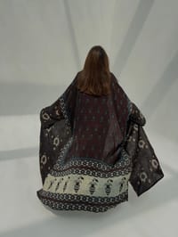 Bisht Pure Silk Handblock Abaya U 5 thumb 6