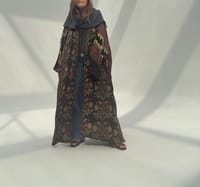 Bisht Pure Silk Handblock Abaya U16 thumb 12