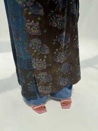 Bisht Pure Silk Handblock Abaya U 3 thumb 7