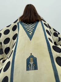 Bisht Pure Silk Handblock Abaya U 11 thumb 2