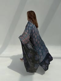 Bisht Pure Silk Handblock Abaya U 7 thumb 15