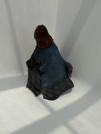 Bisht Pure Silk Handblock Abaya U 3 thumb 11