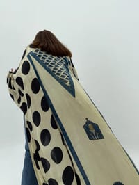 Bisht Pure Silk Handblock Abaya U 11 thumb 7