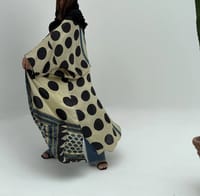 Bisht Pure Silk Handblock Abaya U 11 thumb 10
