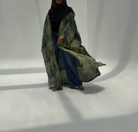 Bisht Pure Silk Handblock Abaya U 4 thumb 2