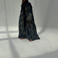 Bisht Pure Silk Handblock Abaya U 6 thumb 3