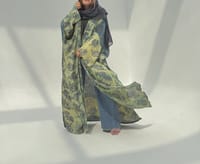 Bisht Pure Silk Handblock Abaya U 10 thumb 5