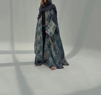 Bisht Pure Silk Handblock Abaya U 6 thumb 5