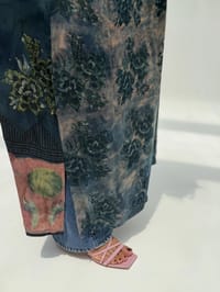 Bisht Pure Silk Handblock Abaya U 6 thumb 4